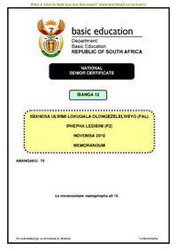 Isixhosa FAL P2 Nov 2010 Memo.pdf